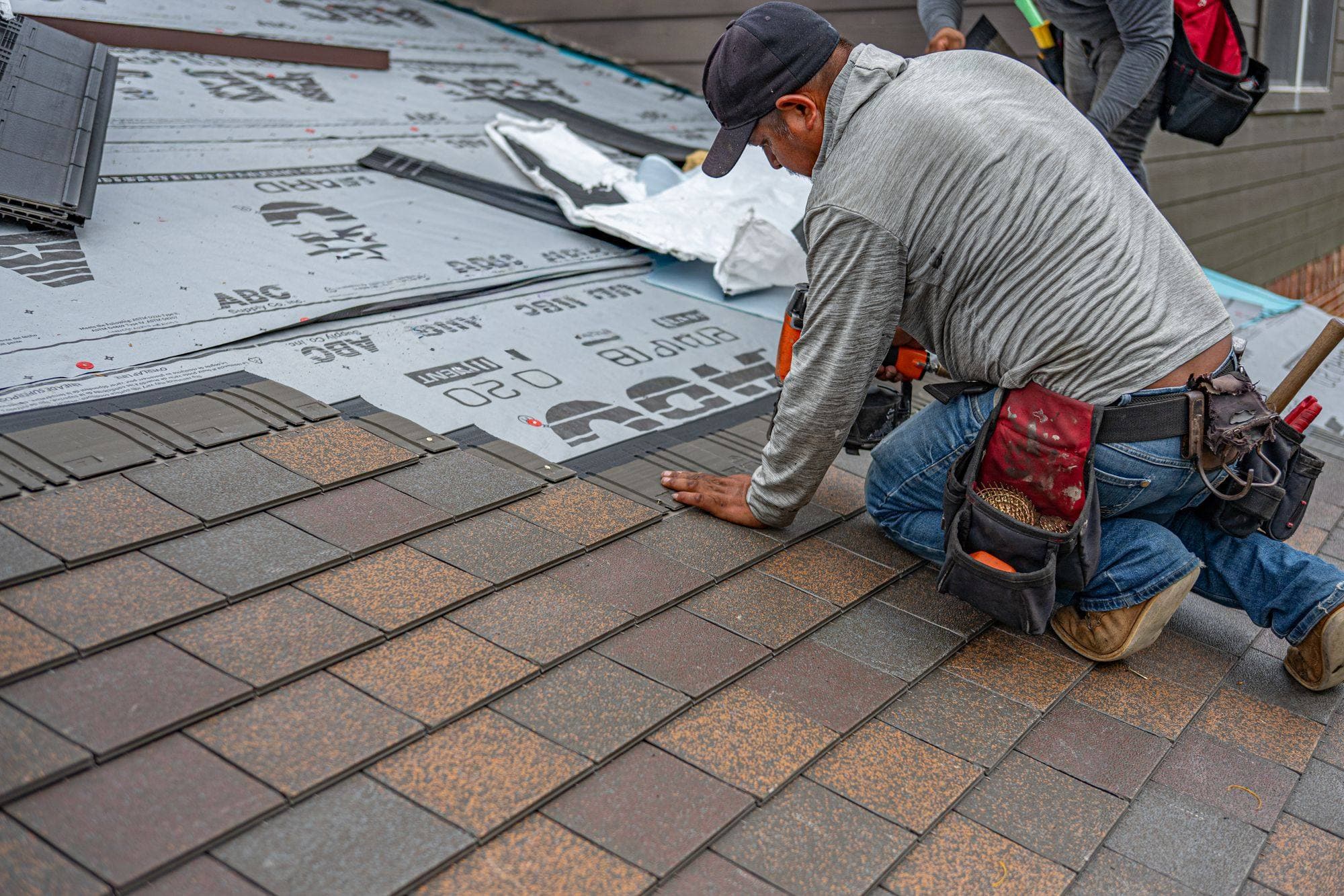 Roofing on the job