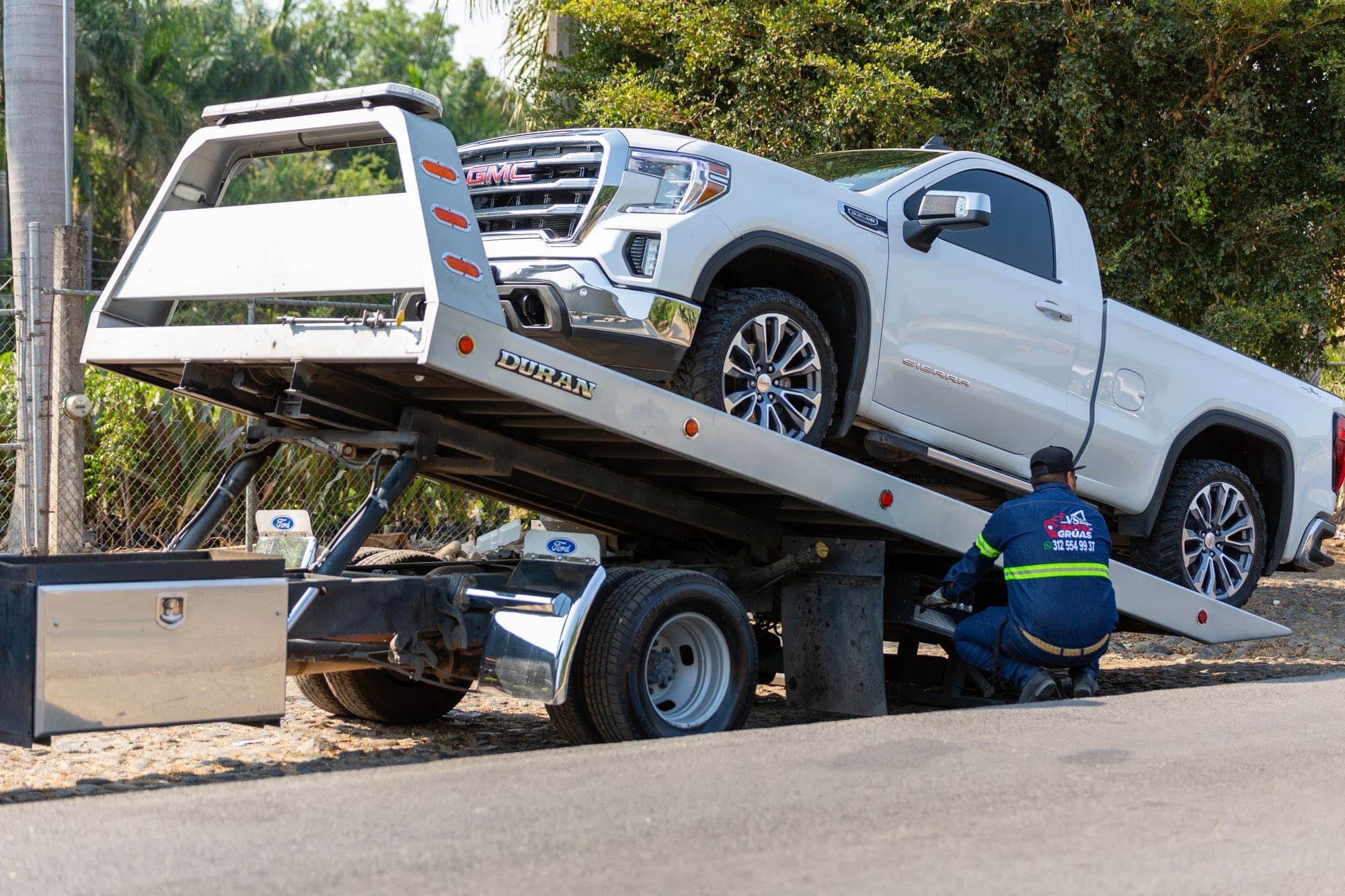 Towing on the job