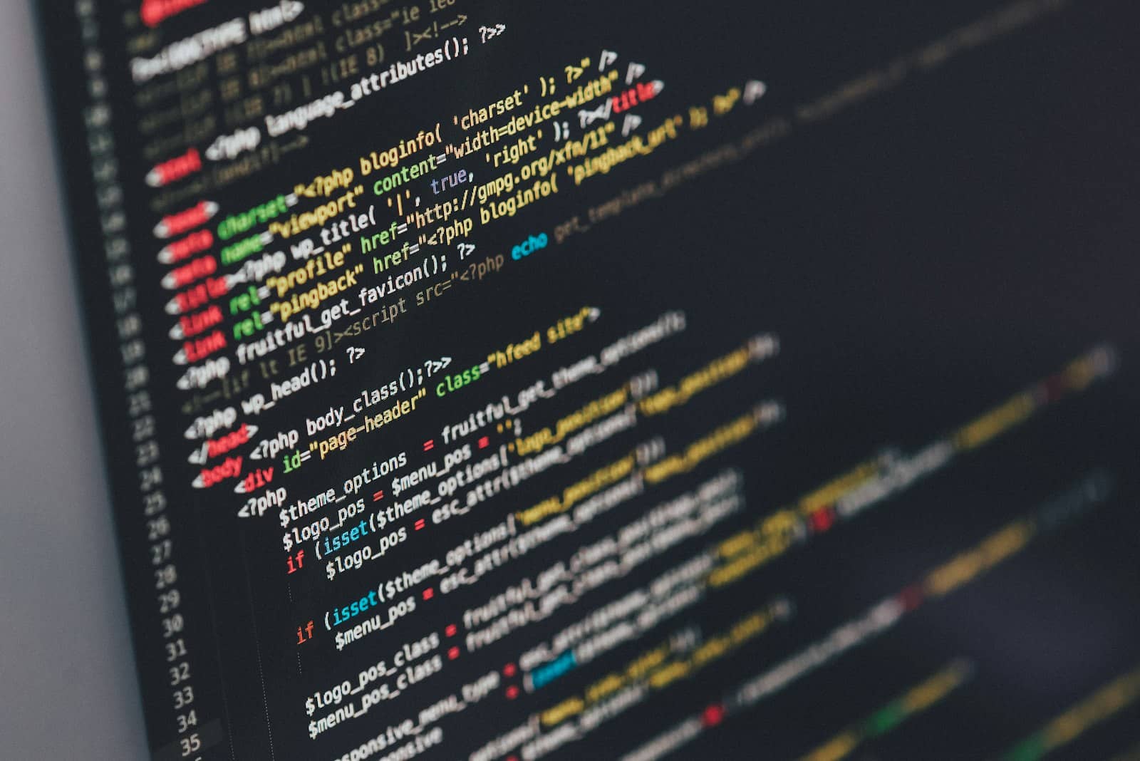 Person working on a website build at a laptop