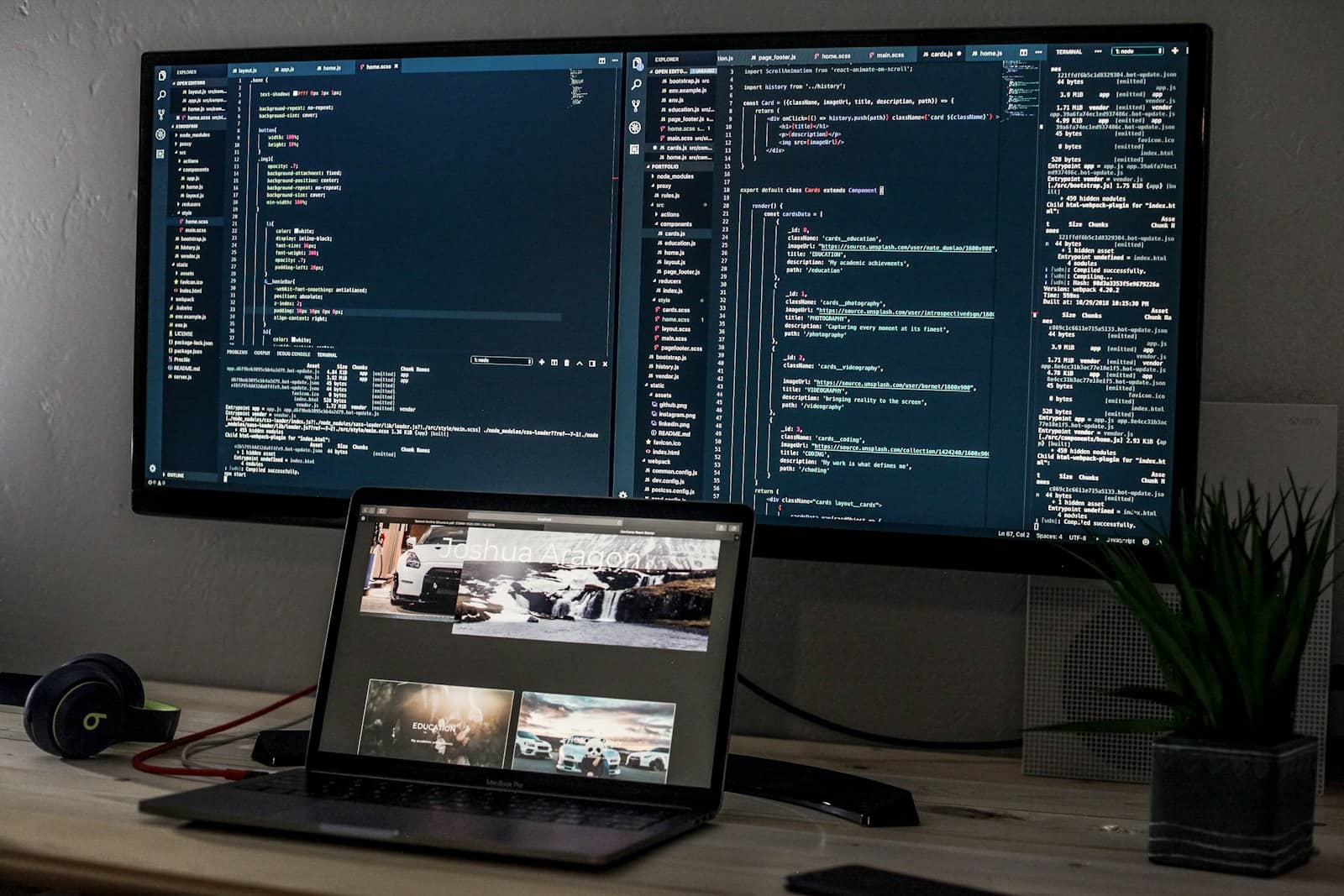 Operations and systems work on screens in a modern workspace