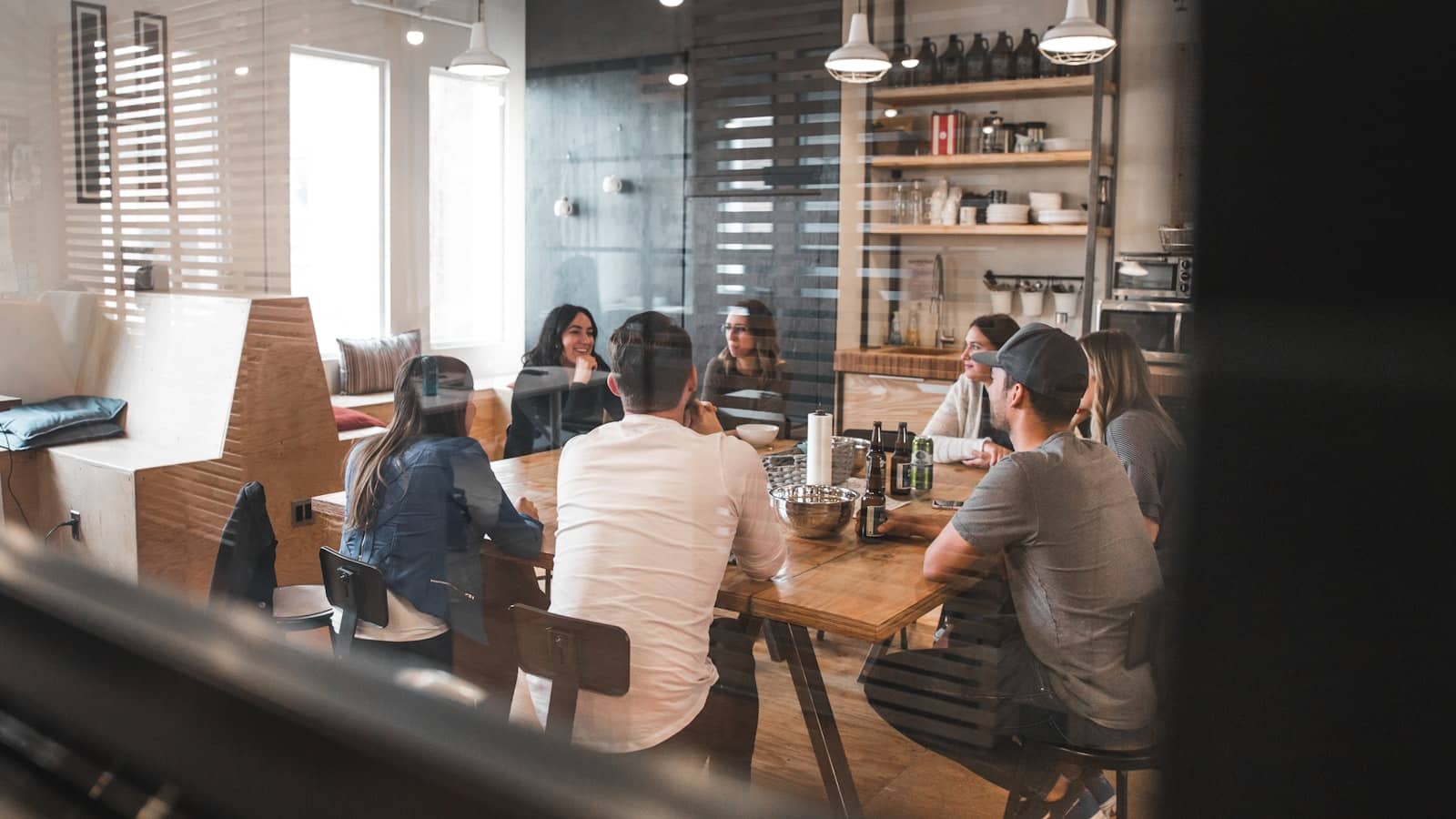 Planning a project at a table