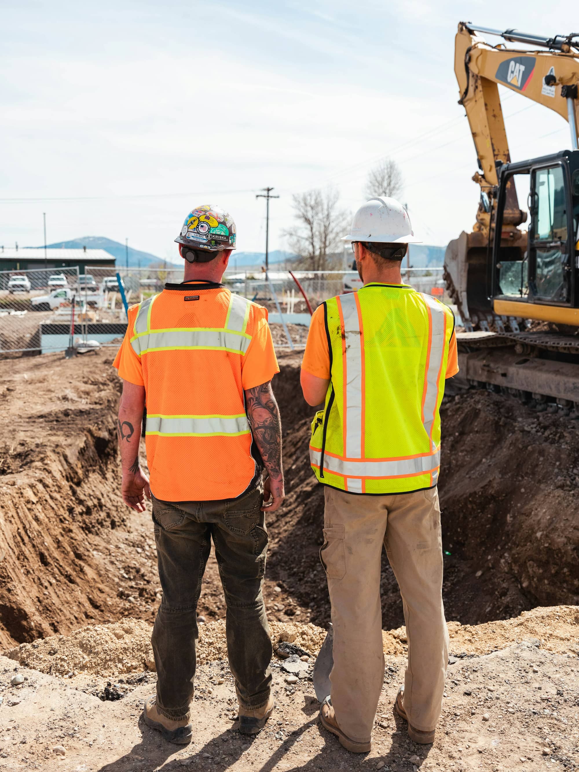 A crew working a job site together